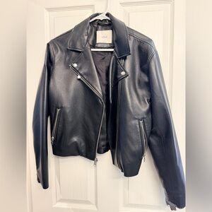 Aritzia Wilfred Black Leather Jacket